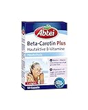 Abtei Beta-Carotin Plus - Nahrungsergänzungsmittel mit hautaktiven B-Vitaminen für gesunde und schöne Haut - Hautschutz - 1 x 50 Kapseln