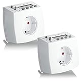 SEBSON® Zeitschaltuhr digital, programmierbar, Wochen Timer, 24h Timer, 8 Programme, Zufalls-Funktion, minutengenau, Tages-Zeitschaltuhr, max. 3680W, 2er Pack