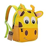 TEAMEN® Kinderrucksack Animal Schule Tasche Rucksack for Kinder Baby Jungen Mädchen Kleinkind 2-6 Alter (Giraffe)