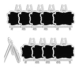 LIXBD Mini-Kreidetafeln, Menü-Display für Restaurant, Hochzeit, Tischkarten, Schilder, 10 Stück (Farbe: Weiß)