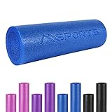 MSPORTS Yoga Rolle Premium | Pilates Rolle - 45 x 15 cm oder 90 x 15 cm - Faszienrolle (Blau, 90 x 15 cm)