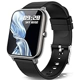 Smartwatch, KALINCO 1.4 Zoll Touch-Farbdisplay mit personalisiertem Bildschirm,Armbanduhr mit Blutdruckmessung,Herzfrequenz,Schlafmonitor, Sportuhr IP67 Wasserdicht Schrittzähler für Damen Herren