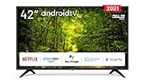 TV 42 Zoll LED 1080p TV mit Smart TV (Android TV) und WiFi