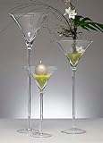 XXL Martiniglas Glas Kelch Riesenglas Glasvase Blumenvase Bodenvase riesig groß ca. 50 cm