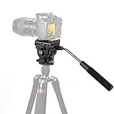 Neewer Fluid Videokopf Videoneiger Stativkopf Kugelkopf mit Schnellwechselplatte für DSLR-Kameras mit 1/4' Gewinde bis zu 4 kg, Stativ mit 3/8' Gewinde