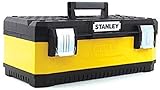 Stanley Werkzeugbox / Werkzeugkoffer (50x30x22cm, aus Metall-Kunststoff mit robuster Konstruktion, Koffer mit Bi-Material Griff, Aufbewahrung von Werkzeugen, rostfreie Schließen) 1-95-612