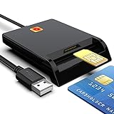 Chipkartenleser, 2-in-1 DOD-Militär-USB-CAC-Karte mit gemeinsamem Zugriff, ID-Karte, IC-Karte, Bankkarte, SIM-Kartenleser Kompatibel mit Windows, Linux und Mac OS Multifunktions Smartcard-Leser