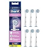 Oral-B Sensitive Clean Aufsteckbürsten für elektrische Zahnbürste, 6 Stück, sanfte Zahnreinigung, ultra-dünne Borsten-Technologie
