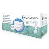 EUMEPRO Weiße OP Maske Typ IIR, Pure Made in Germany, 50 Stück, DIN EN 14683 Typ IIR zertifiziert, 99,9% Bakterielle Filtrations Effizienz I Chirurgische Einweg-Masken als Mund-Nasen-Schutz