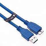 USB 3.0 Micro-B Kabel Festplatte Verbindungskabel Datenkabel Kompatibel mit Toshiba Canvio Basics, HDTB110EK3BA, HDTB305EK3AA, HDTB310EK3AA, HDTD210ES3EA, Transcend StoreJet 25M3 / 25HDD, SSD 3m
