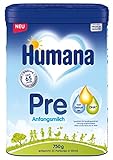 Humana Anfangsmilch Pre, von Geburt an, Milchpulver für Säuglingsmilch, zusätzlich zur Muttermilch oder als alleinige Pre Nahrung, Babynahrung mit DHA und nur Laktose, 750 g