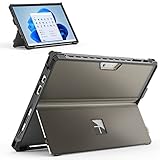MoKo Hülle für Microsoft Surface Pro 7 Plus 2021/Surface Pro7 2019/Pro 6/Pro 5/4/LTE, All-In-One Schutzhülle mit Stifthalter Kickstand Schutz, Kompatibel mit Typ Cover Tastatur, Matt Schw