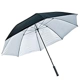LONGRIDGE Regenschirm MIT UV-Schutz, SCHWARZ