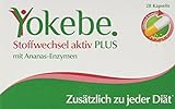Yokebe Plus Stoffwechsel aktiv - Stoffwechselkapseln mit Vitamin-B-Komplex und hochwertige Ananas-Enzyme zur Unterstützung einer Diät - 28 Kapseln