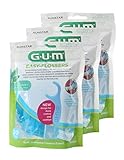 GUM Easy Flosser Zahnseide mit Halter 30 Stück, 3er Vorteilspack (3x 30 Stück)