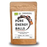 Energy-Balls BIO [1 Ball wirkt wie 1 Kaffee] » Alternative zu Energy-Riegel & Energy-Drink « Mit Guarana, Acai, Datteln - Immun-Boost mit Kirschgeschmack (80g)