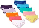 Amazon Essentials Mädchen Bikini-Unterwäsche, 10er-Pack, Grundfarben, 8 Jahre