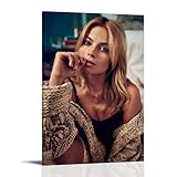 Margot Elise Robbie Porträt Sexy Bikini Filmposter Wand Wohnung oder Zuhause Schlafzimmer Wohnzimmer Badezimmer Büro Weinbar Kunst Dekorative Malerei Gemälde Poster 30 x 45 cm R