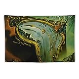 Schmelzende Uhr von Salvador Dali Gemälde Geschenke Polyester Malerei Wandteppich Wandkunst Schlafzimmer dekorative Bilddrucke moderne Dekoration 152,4 x 228,6 cm