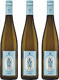 Leitz EINS-ZWEI-ZERO Riesling Alkoholfrei (3 x 0,75l) – Fruchtiger Weißwein ohne Alkohol vom Weingut Leitz im Rheingau