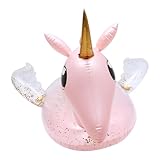 SAFIGLE Schwebendes Einhorn-Bett Kleinkindspielzeug Aufblasbares Spielzeug Flamingo-floatie Aufblasbares Schwebebett Riesige Aufblasbare Schwimmbecken Schwimmendes Wasserkissen Baby Riese