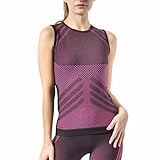 Risalti Thermo-Shirt für Damen, kurzärmelig, Energy – Thermounterwäsche, elastisch und atmungsaktiv, T-Shirt, Seamless, sportlich, nahtlos, hergestellt in Italien, Neon-Pink Weste, L/XL