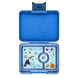 yumbox Snack S Lunchbox (True Blue) - kleine Brotdose mit 3 Fächern | Kinder Bento Box für Kindergarten, Schule - passt in den Schulranzen