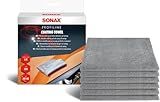 SONAX Coating Towel (6 Stück) weiches Mikrofasertuch zur sanften Entfernung von Politur- & Versiegelungsrückständen / Art-Nr. 04511000