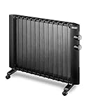 De'Longhi Wärmewelle HMP2000 - Heizgerät mit 2 Heizstufen für Räume bis zu 60 m³, Sicherheitsthermostat, Frostschutzfunktion, Raumthermostat, Kippschutz, Schw
