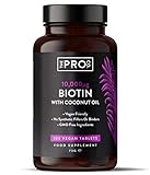 Biotin 10.000mcg mit zusätzlichen Kokosnussöl - 365 vegane Tabletten - Biotin Haarwachstum Ergänzung - Haar und Haut Vitamine - Multi-Nährstoff-Haar Pflege - Hergestellt von The Pro Co.