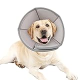 Ruiqas Hundehalsband, verstellbar, weich, Kegelhalsband nach Operationen, Genesung, schützendes Halsband für kleine, mittelgroße und große Hunde