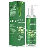 Aloe Vera Gel - 100% Bio für Gesicht, Haare und Körper - Natürliche, beruhigende und pflegende Feuchtigkeitscreme - Ideal für trockene, strapazierte Haut & Sonnenbrand - 250ml