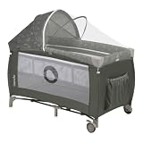 Lionelo Sven Plus 4 in 1 Baby Bett Laufstall Baby ab Geburt bis 15 kg Wickelauflage Moskitonetz luftige Seitenwände mit Seiteneingang Tragetasche zusammenklappb