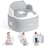 Orzbow Multifunktional Töpfchen für Kinder,Universell Toilettensitz Kinder mit Tritthocker,Verstaubar Kindertoilette mit Reglerzubehör,Einfaches Design,Leicht zu Reinigen,Glatt und Gratfrei,G