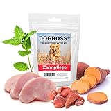 DOGBOSS funktionaler Snack zur Zahnpflege | Premium Trainingsleckerli mit hohem Frischfleischanteil | Hundeleckerli für alle Lebensphasen