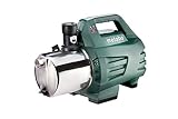 Metabo Gartenpumpe P 6000 Inox (600966000) Karton, Nennaufnahmeleistung: 1300 W, Max. Fördermenge: 6000 l/h, Max. Förderhöhe: 55 m