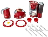 Theo Klein 9564 Bosch Frühstücksset | Küchen-Set bestehend aus Toaster, Kaffeemaschine, Wasserkocher und vielem mehr | Spielzeug für Kinder ab 3 Jahren