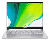 Acer Swift 3 (SF313-52-71YR) Ultrabook / Laptop | 13 QHD Display | Intel Core i7-1065G7 | 8 GB RAM | 1 TB SSD | Intel Iris Plus Graphics | Windows 10 | QWERTZ Tastatur | silber