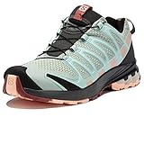 Salomon Damen XA PRO 3D V8, Leichte Schuhe für Trail Running und Wandern,Grau (Aqua Gray/Urban Chic/Tropical Peach),39 1/3 EU