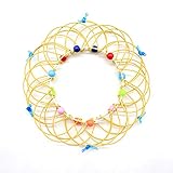 36 Formen Magie Blume Korb Spielzeug 3D Draht Mandala Magie Loops Zappeln Spielzeug , Dekompression Zappeln Spielzeug, Zappeln Angst Spielzeugkorb,Metall Flussstahl Reifen für Erwachsene Kinder