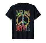 Retro Flower Power Batik - Make Love Not War 5 - Fun T-Shirt