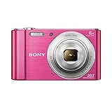 Sony DSC-W810 Digitalkamera (20,1 Megapixel, 6x optischer Zoom (12x digital), 6,8 cm (2,7 Zoll) LC-Display, 26mm Weitwinkelobjektiv, SteadyShot) pink