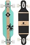 RollerCoaster Longboards Drop-Through The ONE Edition: Feathers, Palms, Stripes (Palms: Mint)