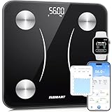 INSMART Personenwaage Digital, 30*30 cm Waage personen mit Bluetooth, Körperfettwaage für BMI, Gewicht, Körperfett, Pulsschlag, Muskelmasse, Wasser, Protein, Skelettmuskel, Knochengewicht, BMR, usw