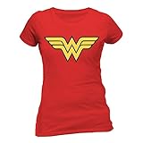Wonder Women Logo Fitted Damen T-Shirt Offizielles Lizenzprodukt|S|Test