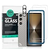 Ibywind 2 Stück Panzer Schutz Glas für Sony Xperia 1 VI 5G 6,5',mit 1 Stück Metall Kameraschutz,1 Stück Rückseitenfolie,9H Härte Schutzfolie,B