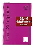 TimeTEX Trend-Schulplaner A4 Magenta - Ringbuch - Schuljahr 2021 - 2022 - Lehrerkalender - Unterrichtsplaner - Timetex 10580
