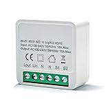GLOVET Smart Switch WIFI Lichtschalter Drahtloser Fernbedienungsschalter für Zuhause, 1/2-Wege 16A