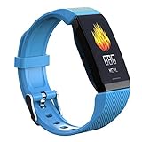 Prettyia Smart Uhr für Android und iOS Telefonen Smartwatch Fitness Tracker Blut Sauerstoff für Frauen und Männer Aktivität Tracker Pedometer - Blau