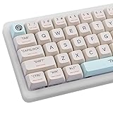 Keycaps, 130 Tastenkappen PBT Keycaps XDA-Profil DYE-Sub Kunststoff-Tastenkappen für mechanische Gaming-Tastaturen 61/64/68/72/75/84/87/96/104/108/980